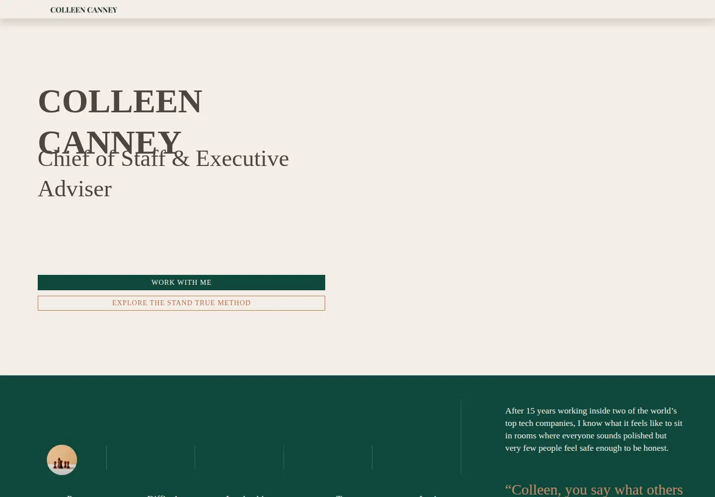Screenshot of colleencanney.com