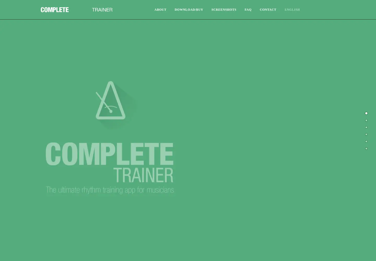 Captured homepage of completerhythmtrainer.com in the current scan