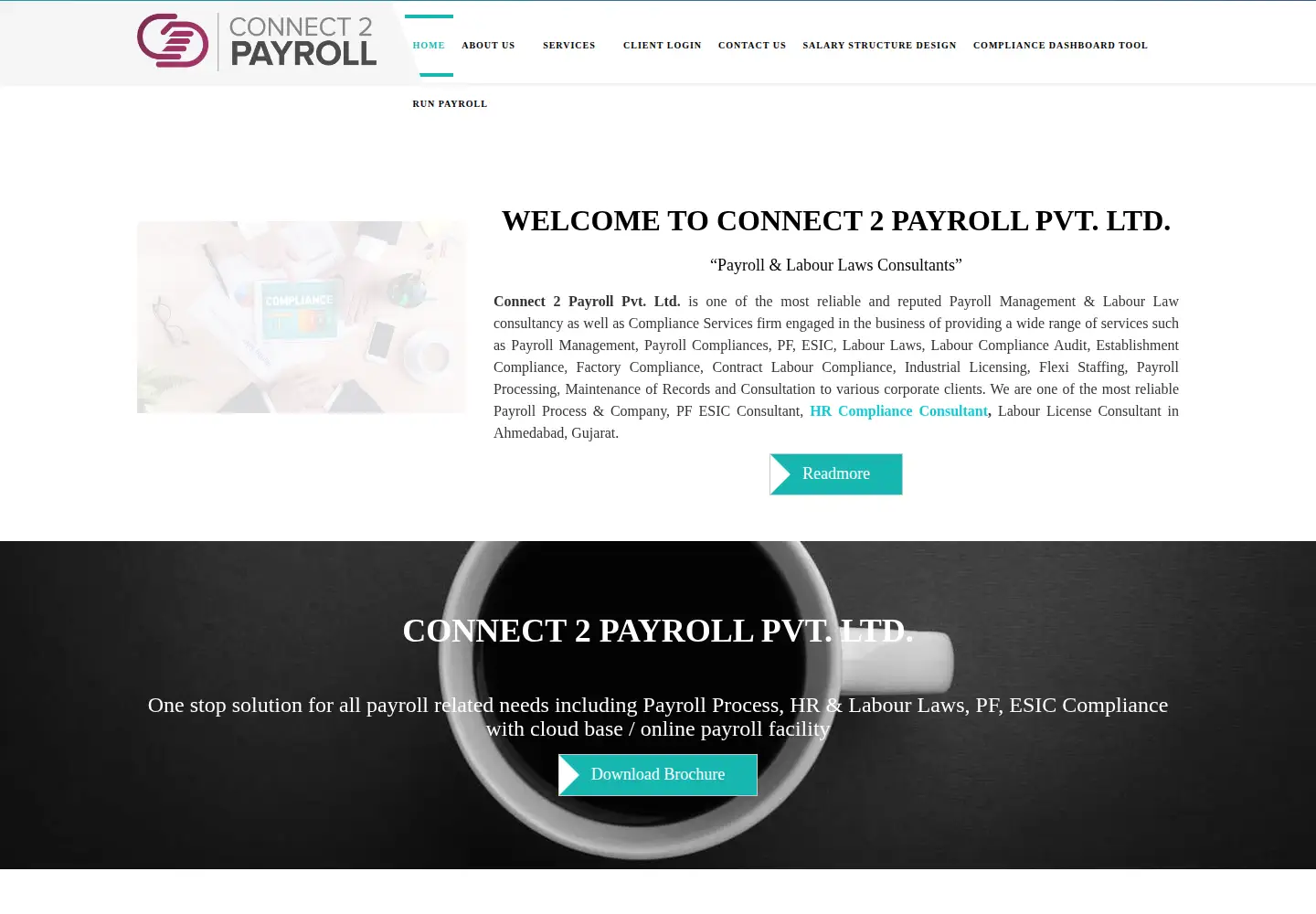 Screenshot of connect2payroll.com
