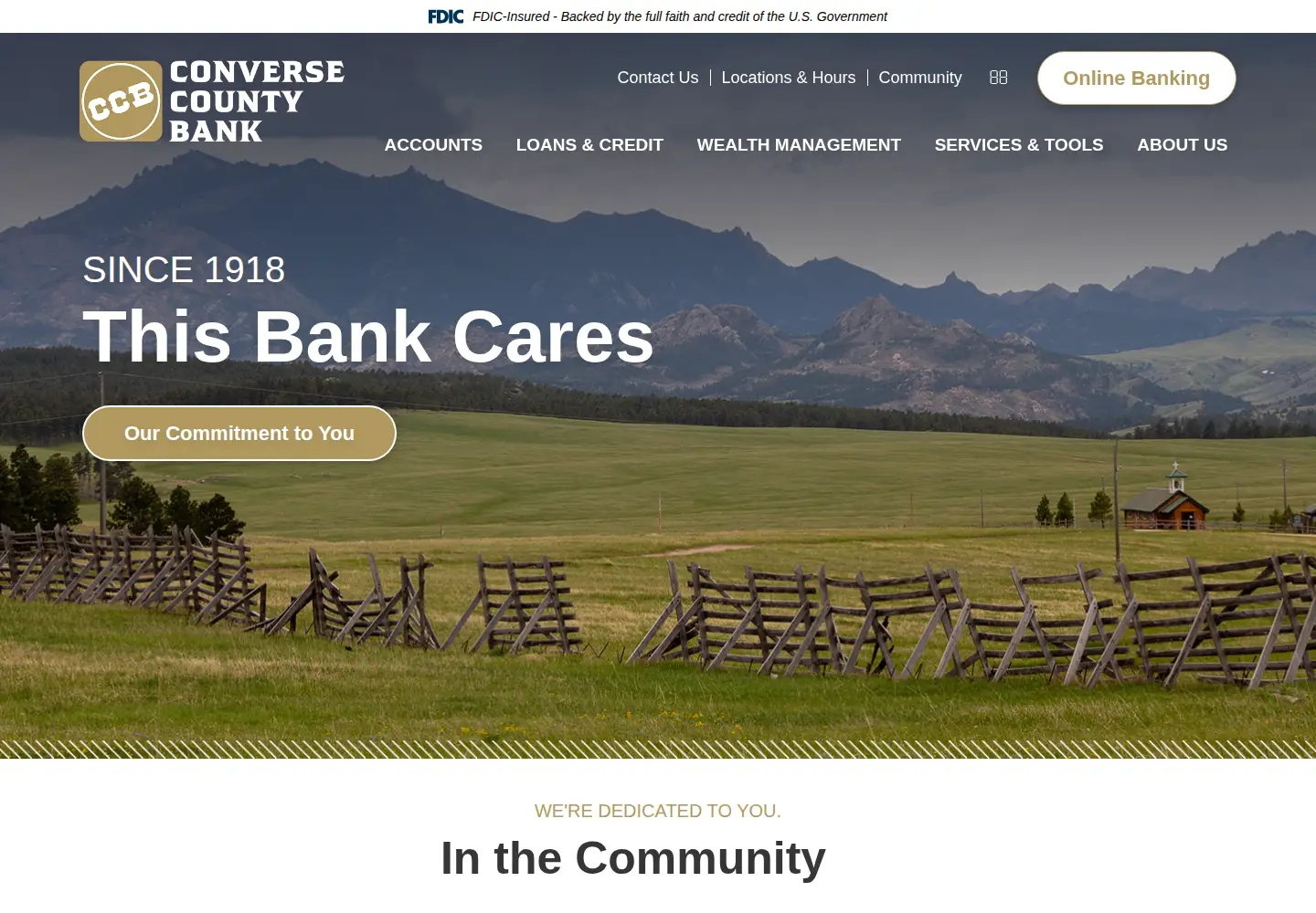 Screenshot of conversecountybank.com