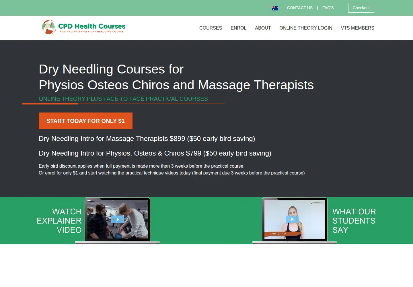Screenshot of cpdhealthcourses.com