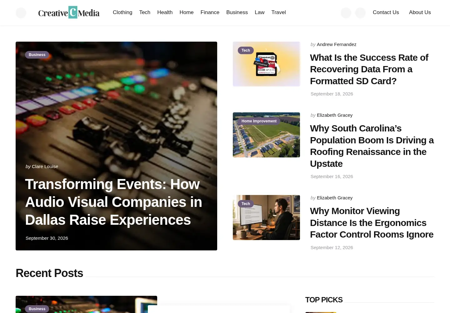 Screenshot of creativecmedia.com