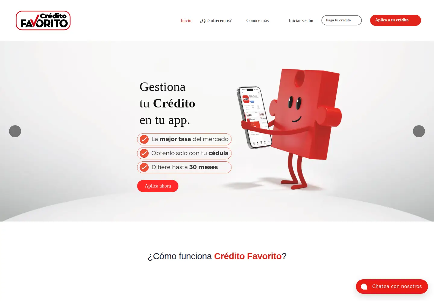Screenshot of creditofavorito.com