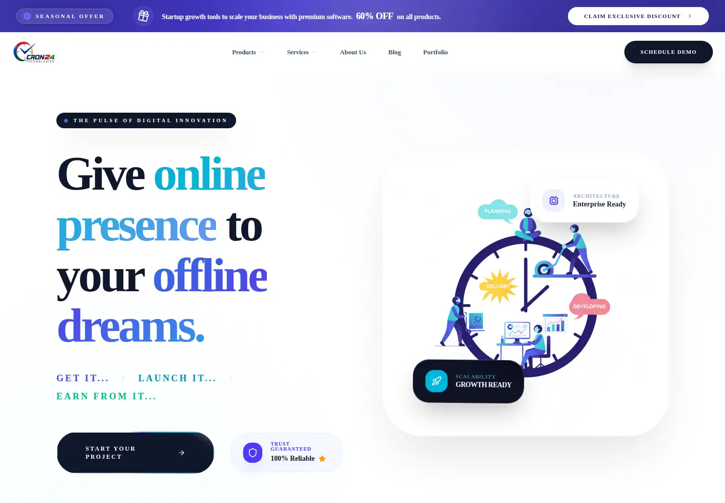 Screenshot of cron24.com