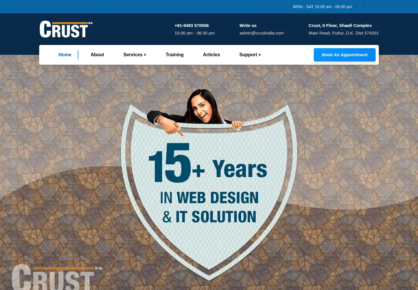 Screenshot of crustindia.com