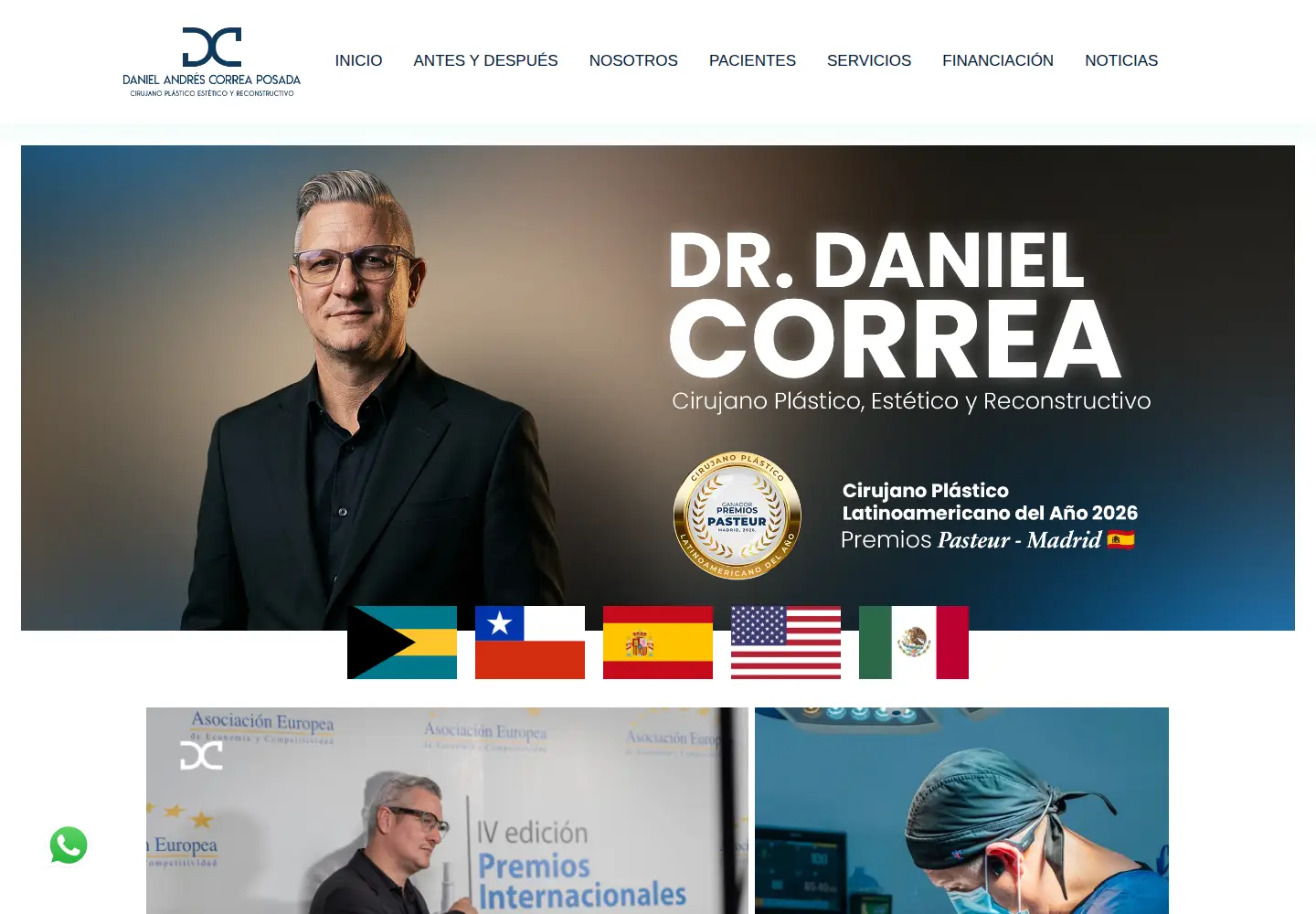 Screenshot of danielandrescorreaposadacirujano.com