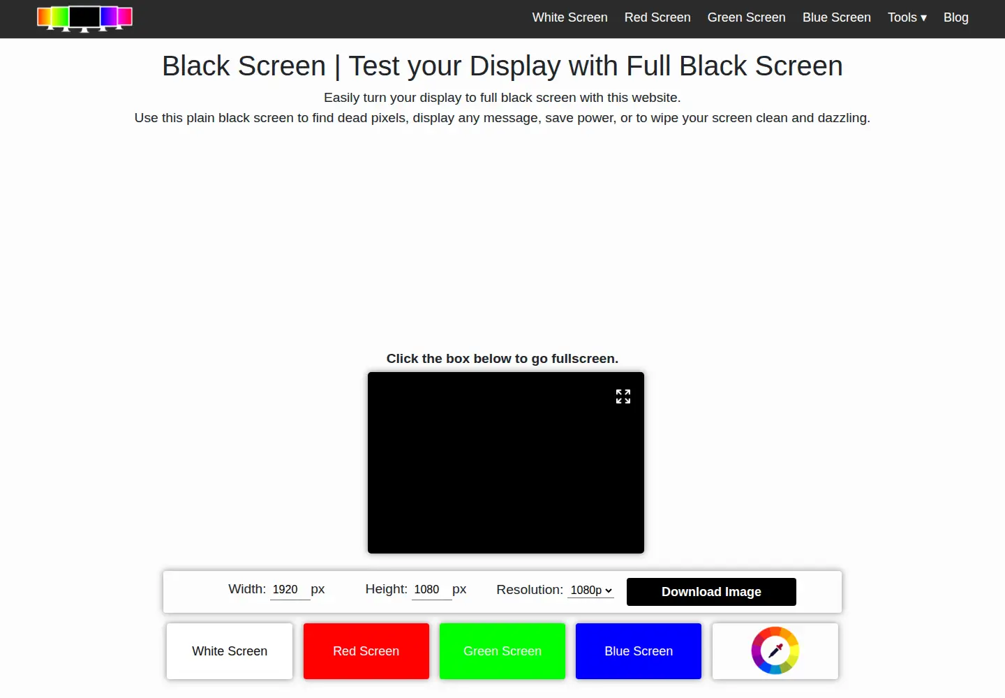 Screenshot of darkblackscreen.com
