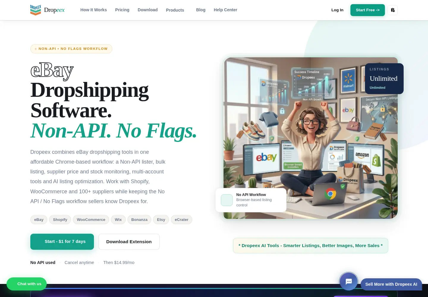 Captured homepage of dropeex.com in the current scan