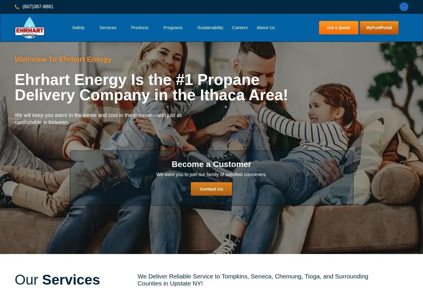 Captured homepage of ehrhartenergy.com in the current scan