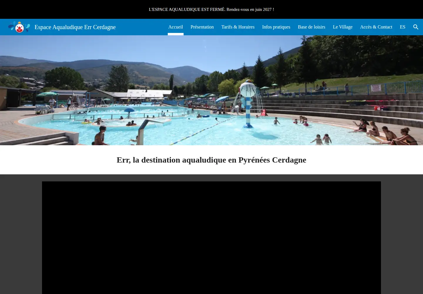 Captured homepage of err-aqualudique.com in the current scan