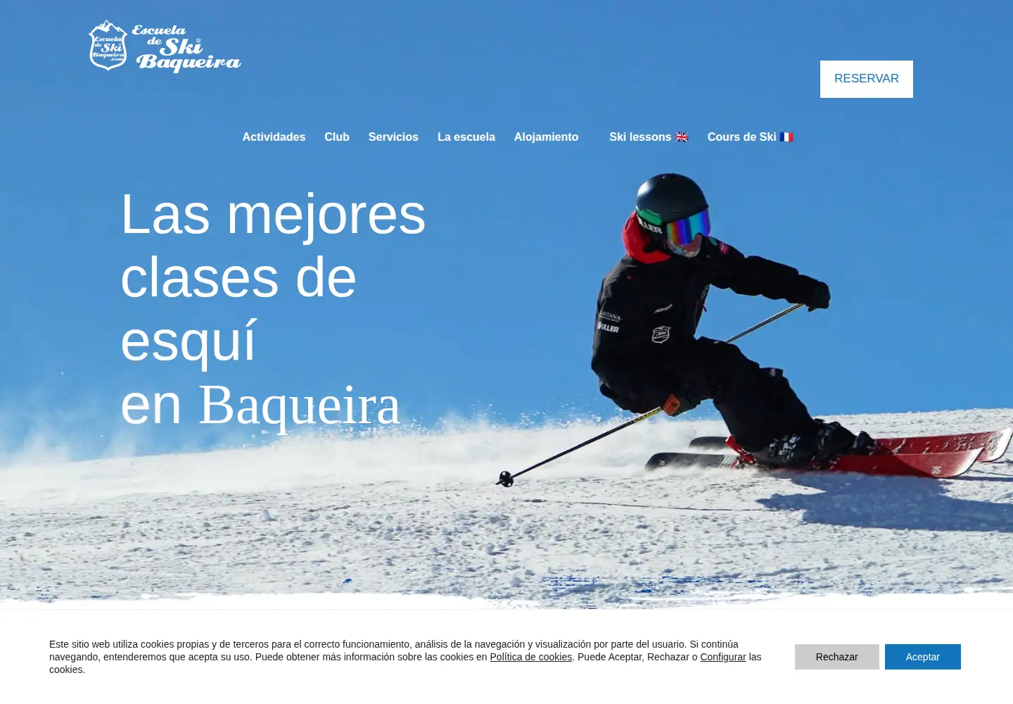 Screenshot of escuelaskibaqueira.com