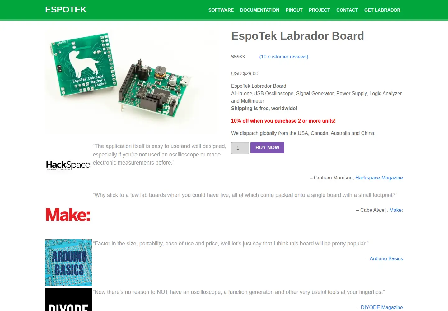 Screenshot of espotek.com