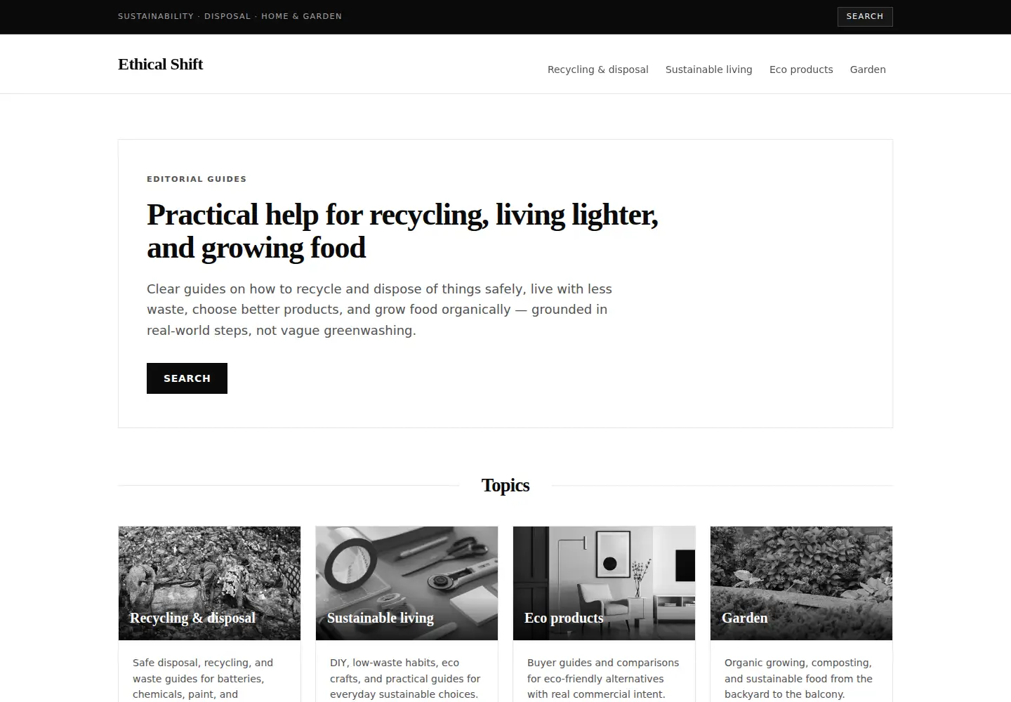 Screenshot of ethicalshift.com