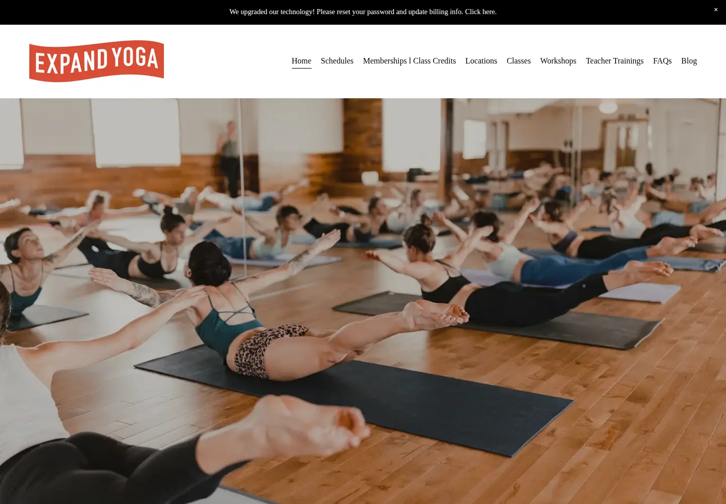 Screenshot of expandyoga.com