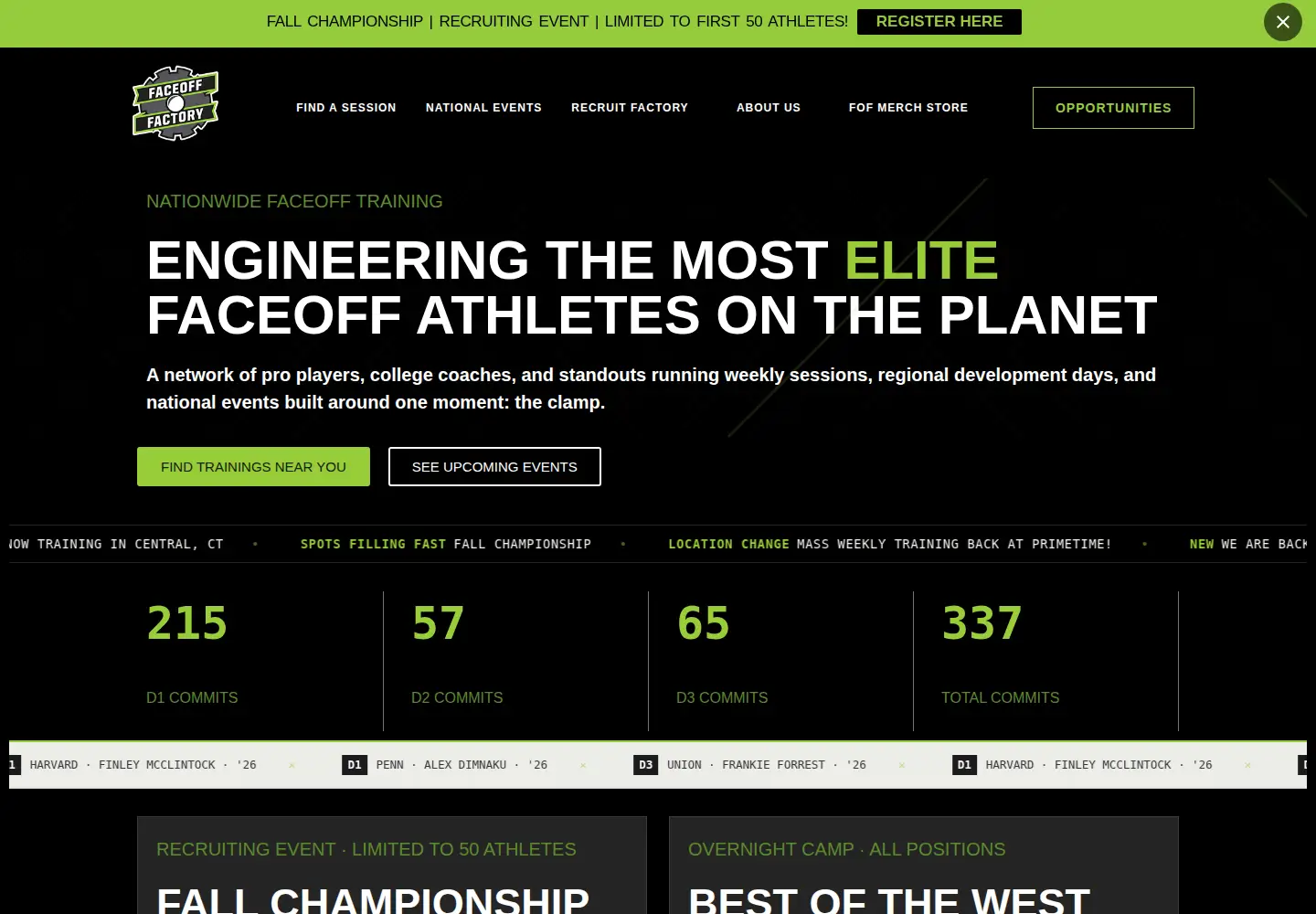 Screenshot of faceofffactory.com