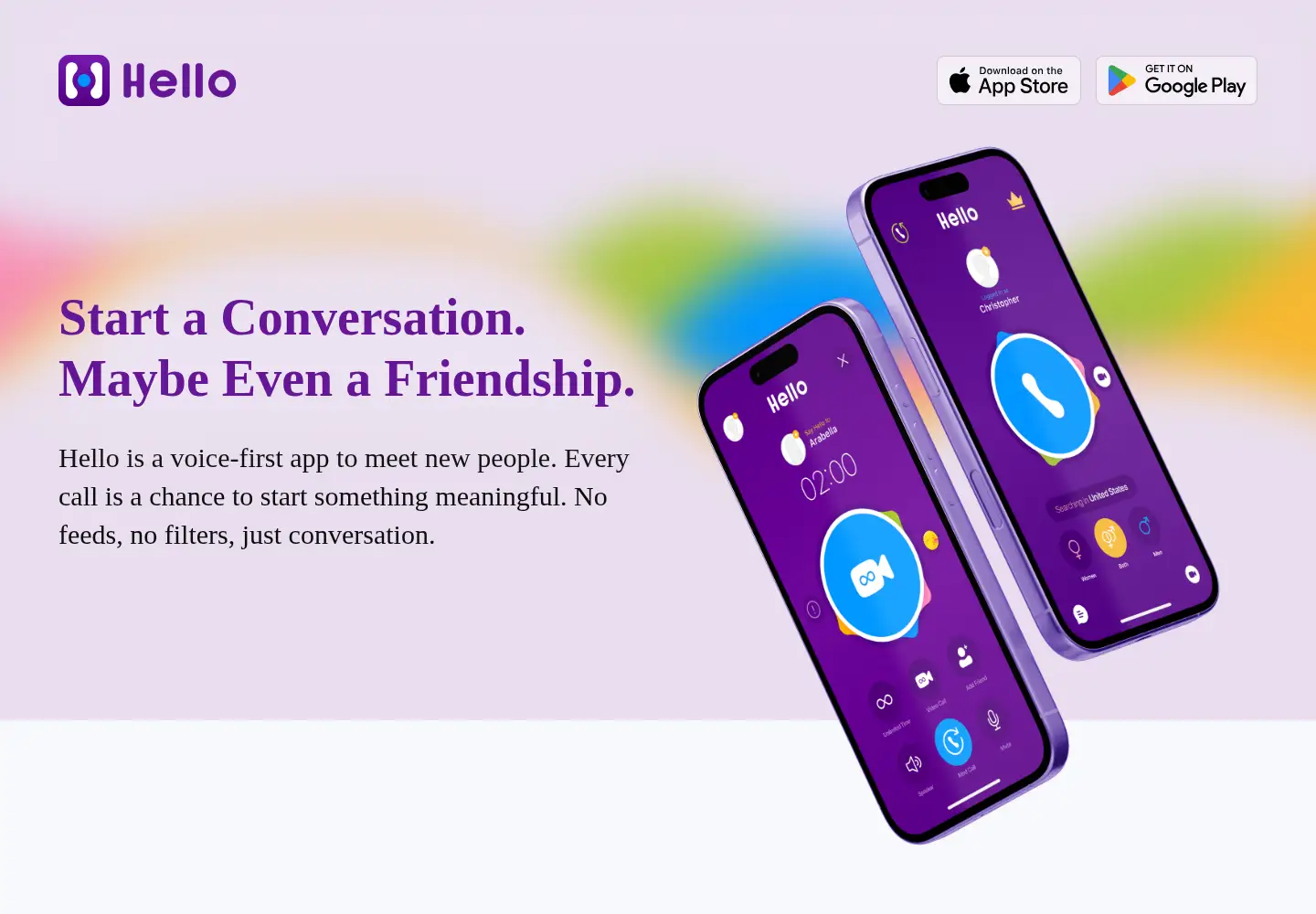 Screenshot of feelinghello.com