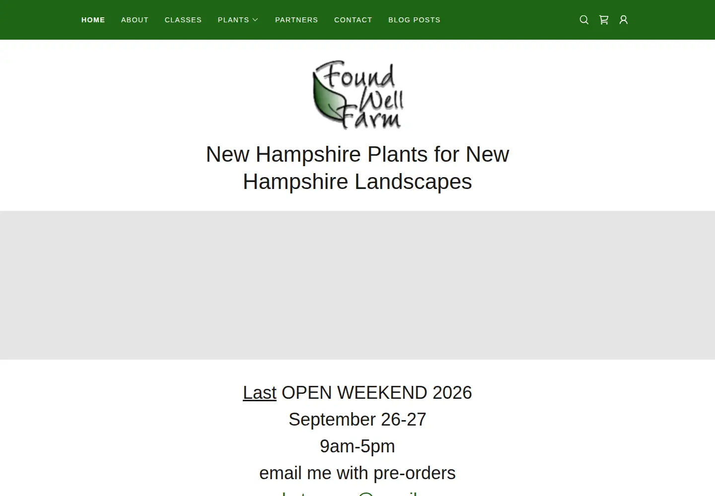 Captured homepage of foundwellfarm.com in the current scan