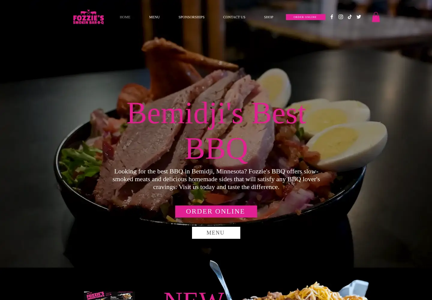 Screenshot of fozziesbbq.com