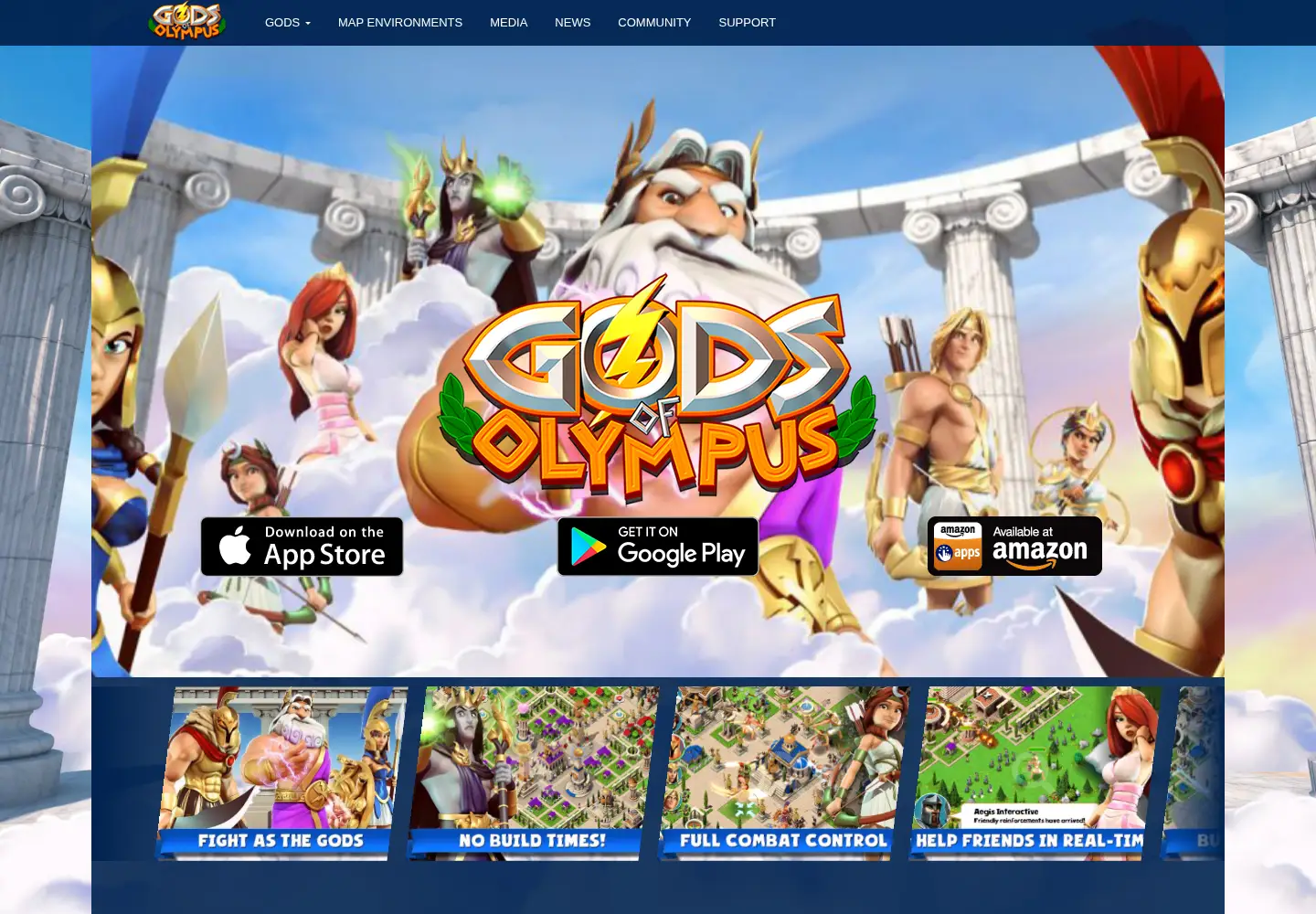 Screenshot of godsofolympus.com