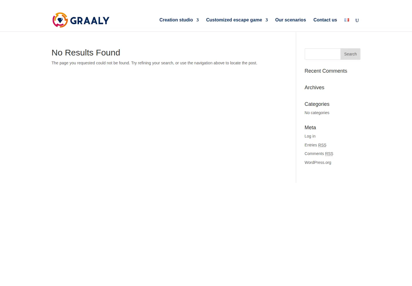 Captured homepage of graaly.com in the current scan