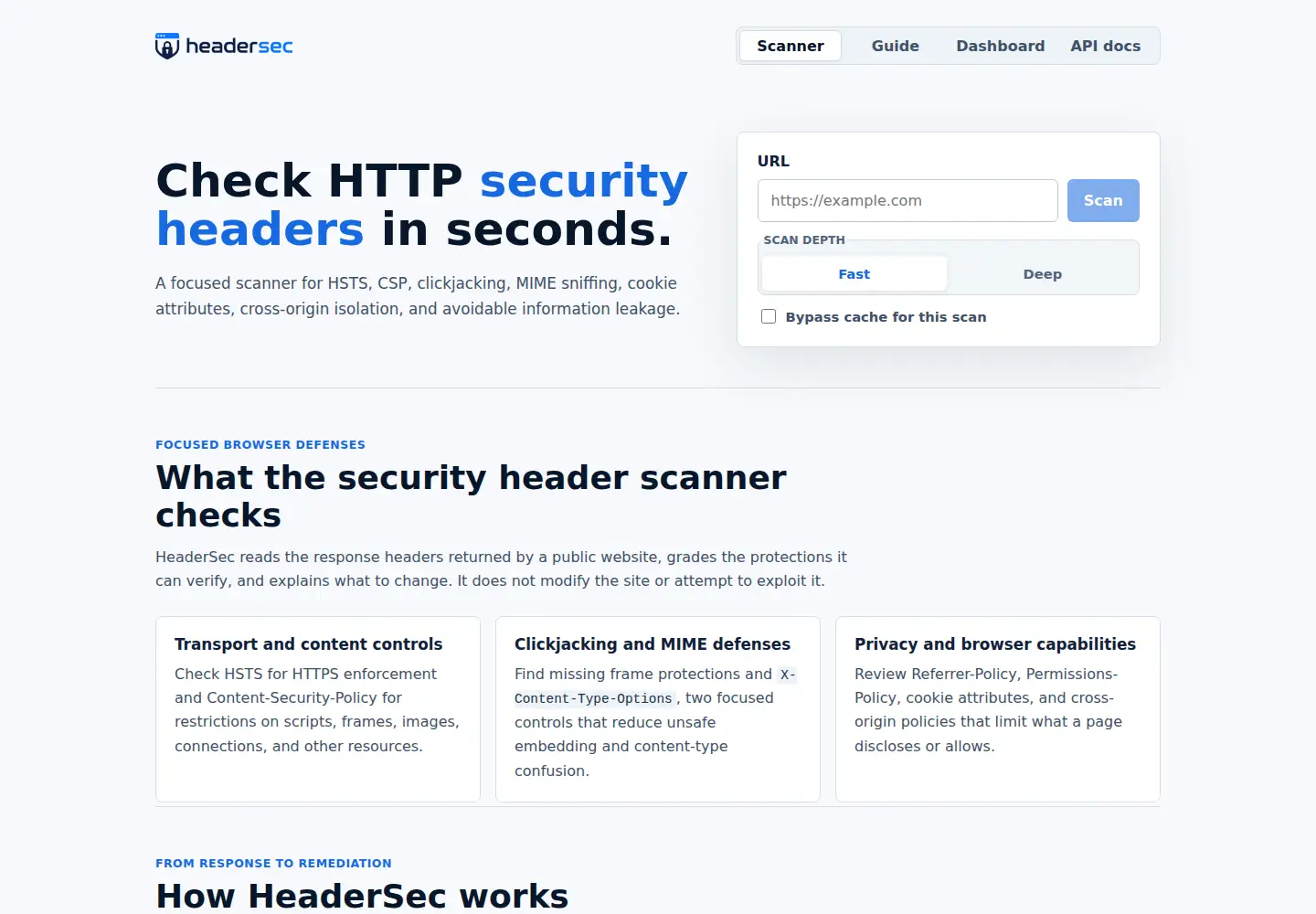 Screenshot of headersec.com
