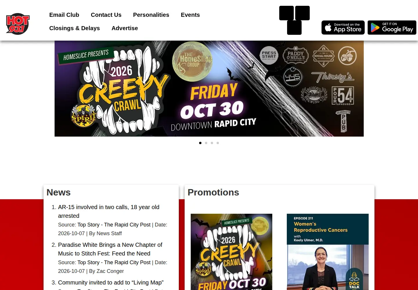Captured homepage of hot931.com in the current scan