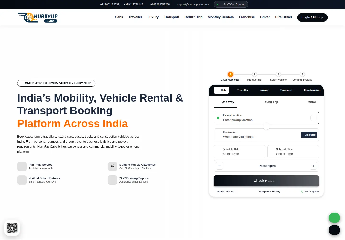 Screenshot of hurryupcabs.com