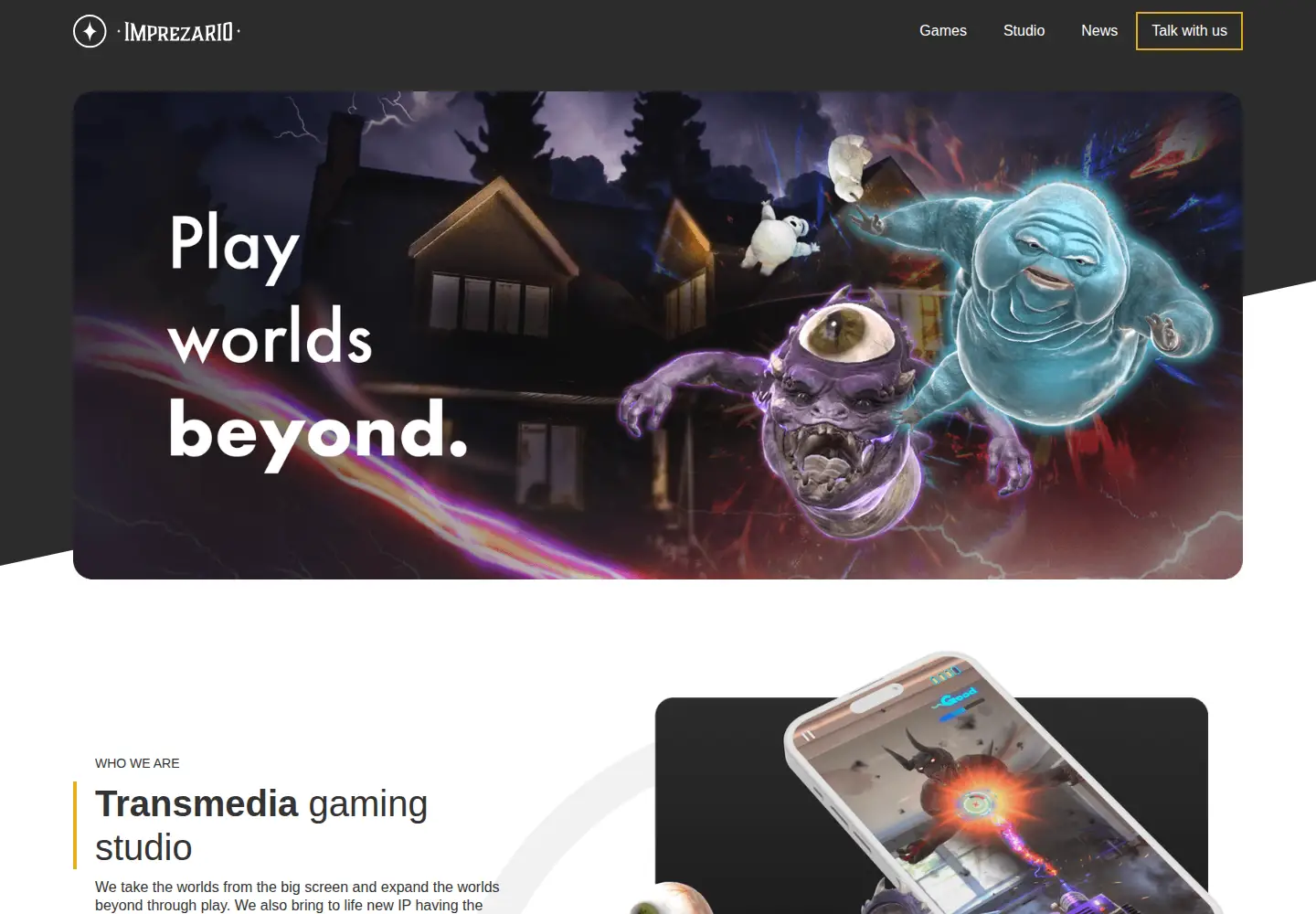 Screenshot of imprezarioentertainment.com