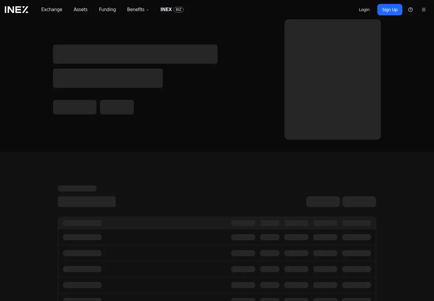 Captured homepage of inexcoin.com in the current scan