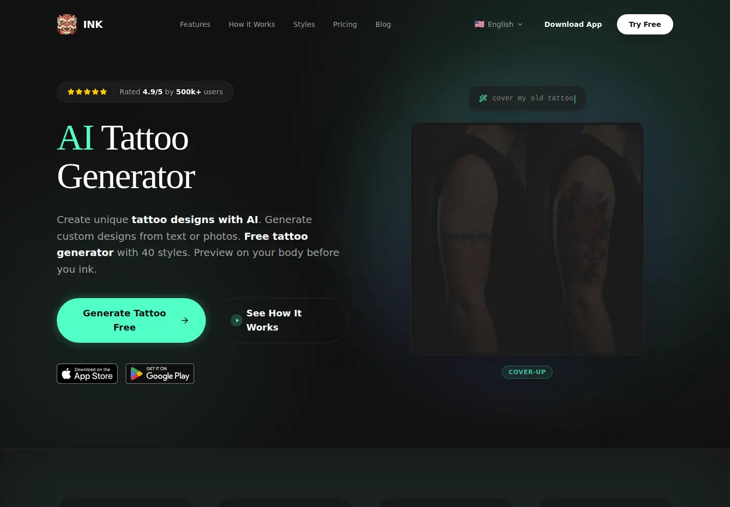 Screenshot of inkaitattoo.com