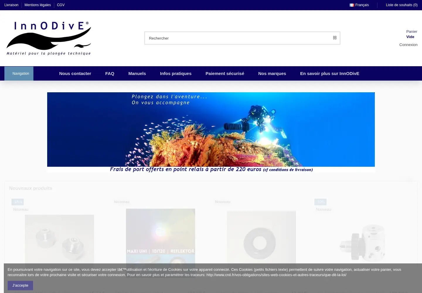 Screenshot of innodive.com
