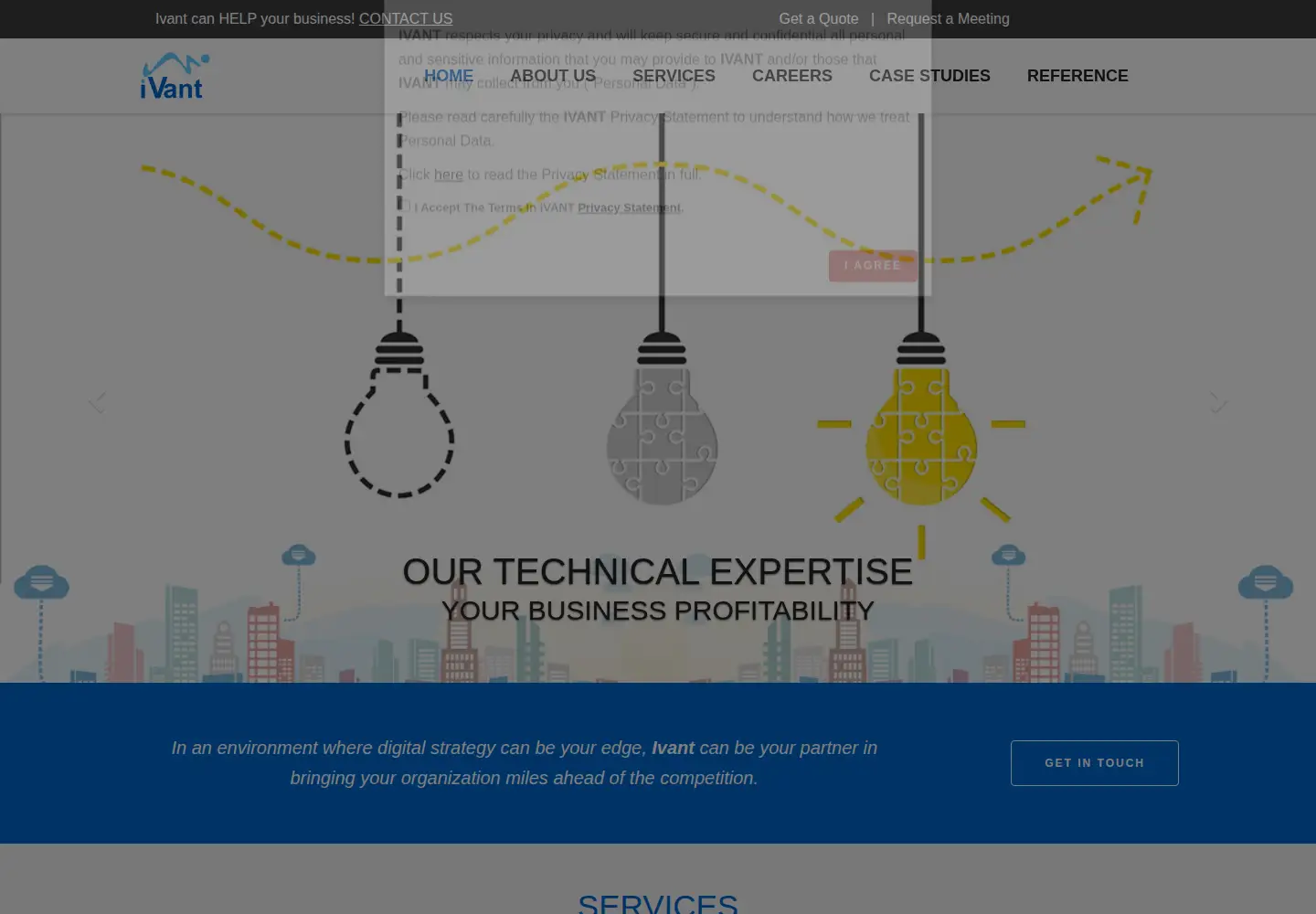 Screenshot of ivant.com