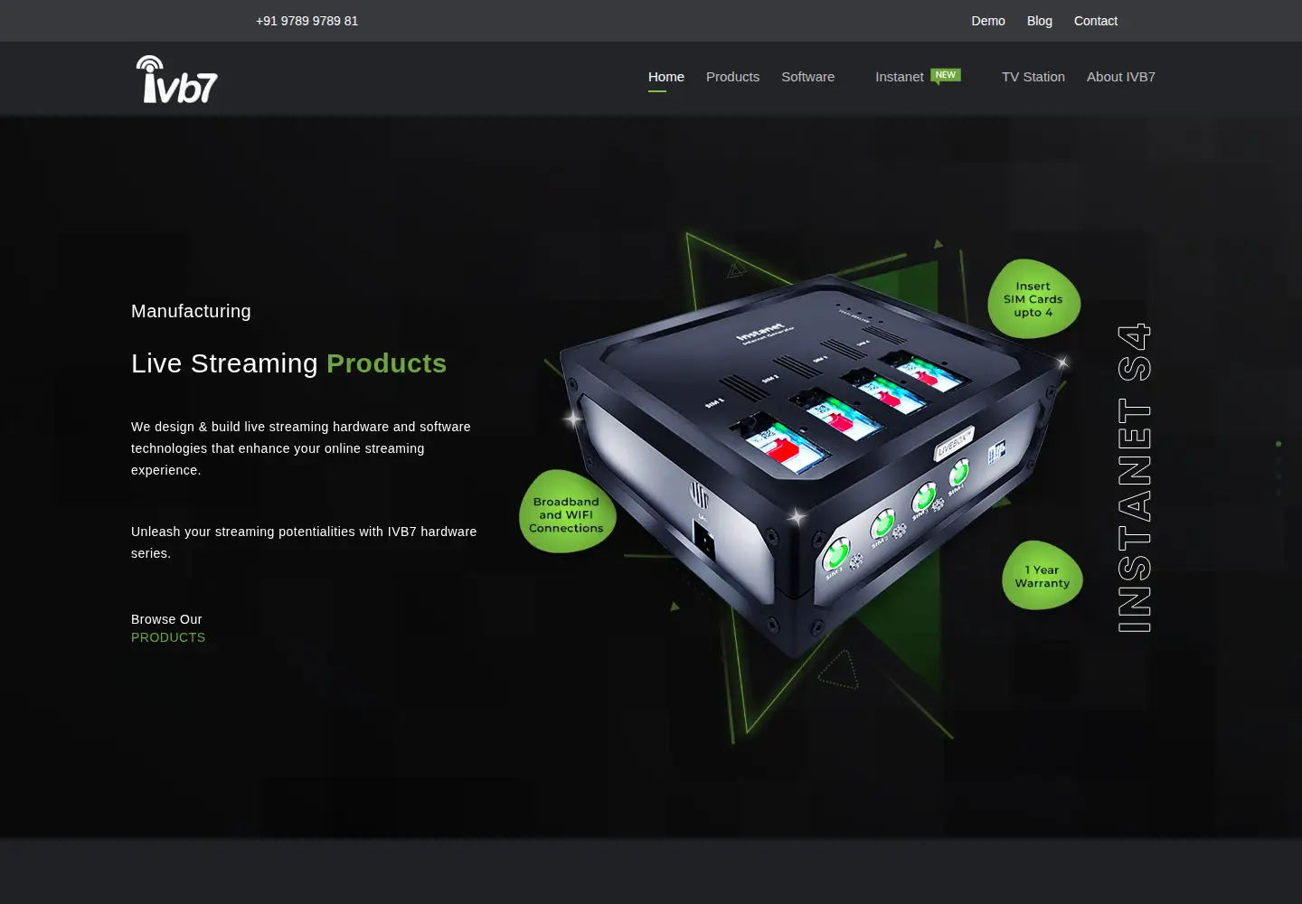 Captured homepage of ivb7.com in the current scan