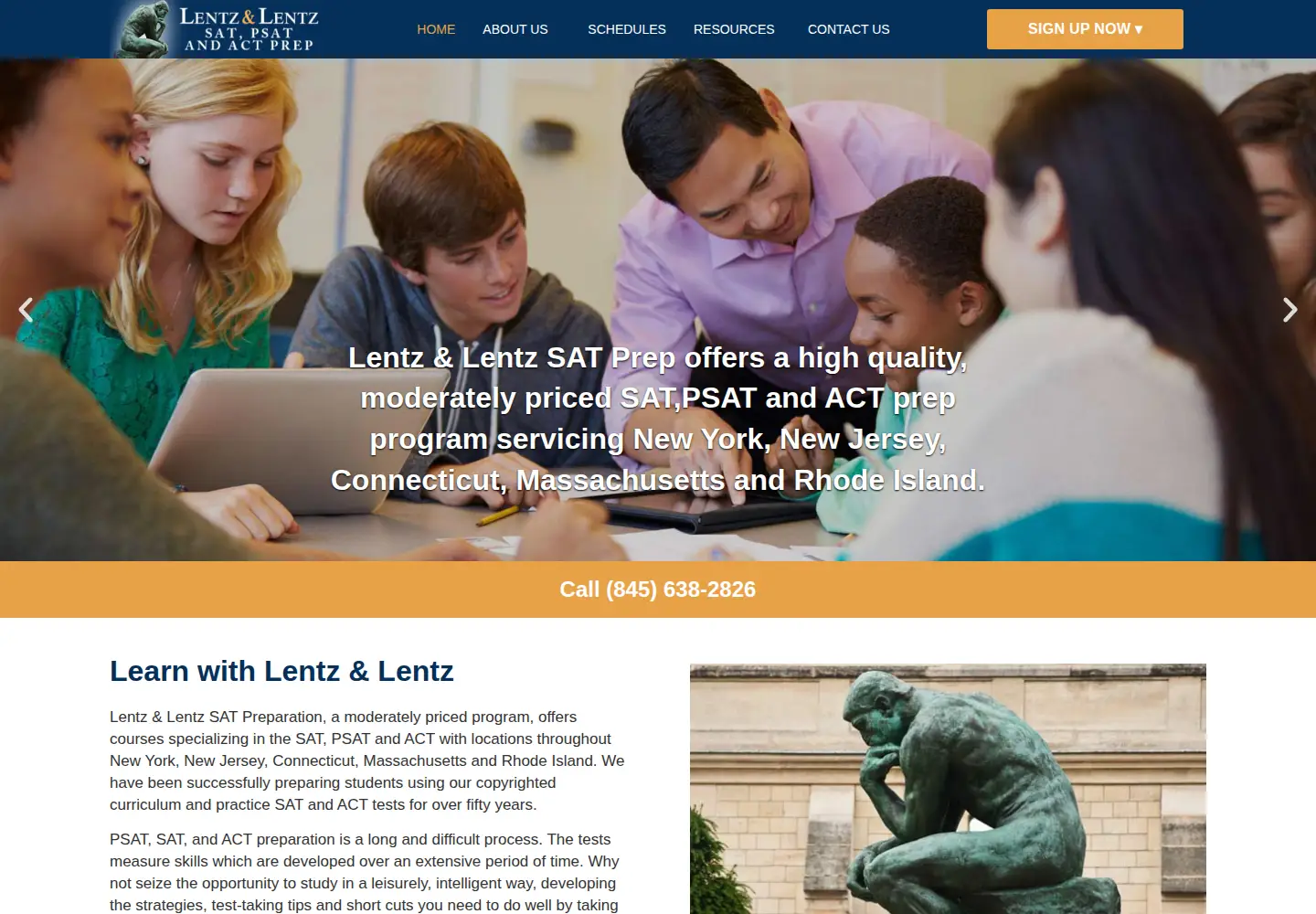 Screenshot of lentzsatprep.com
