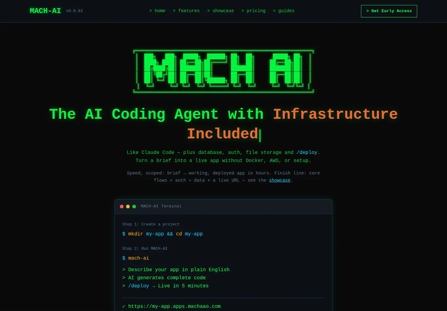 Captured homepage of machaao.com in the current scan