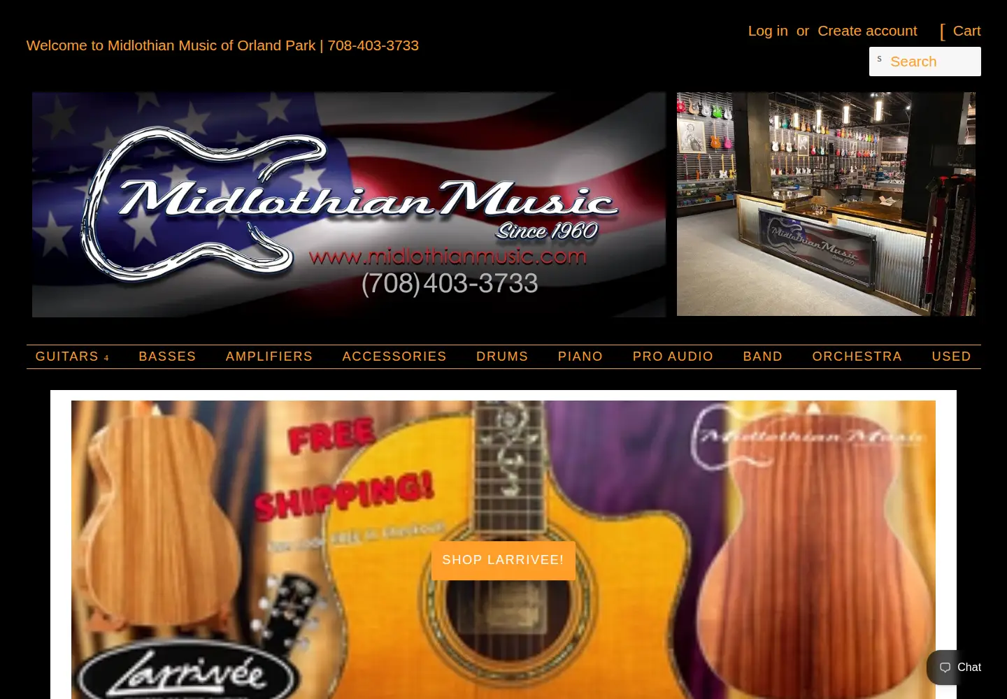 Screenshot of midlothianmusic.com