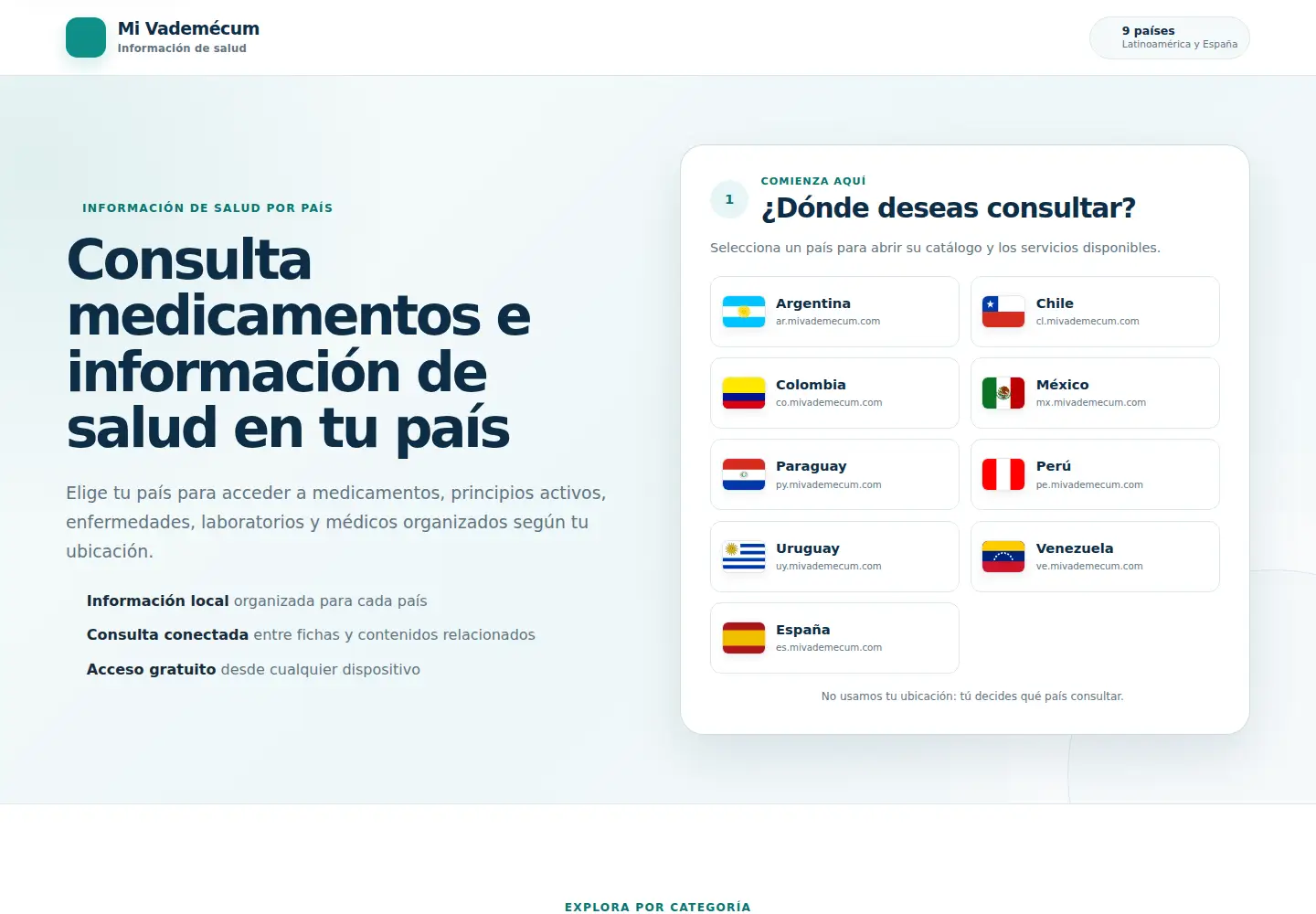 Screenshot of mivademecum.com