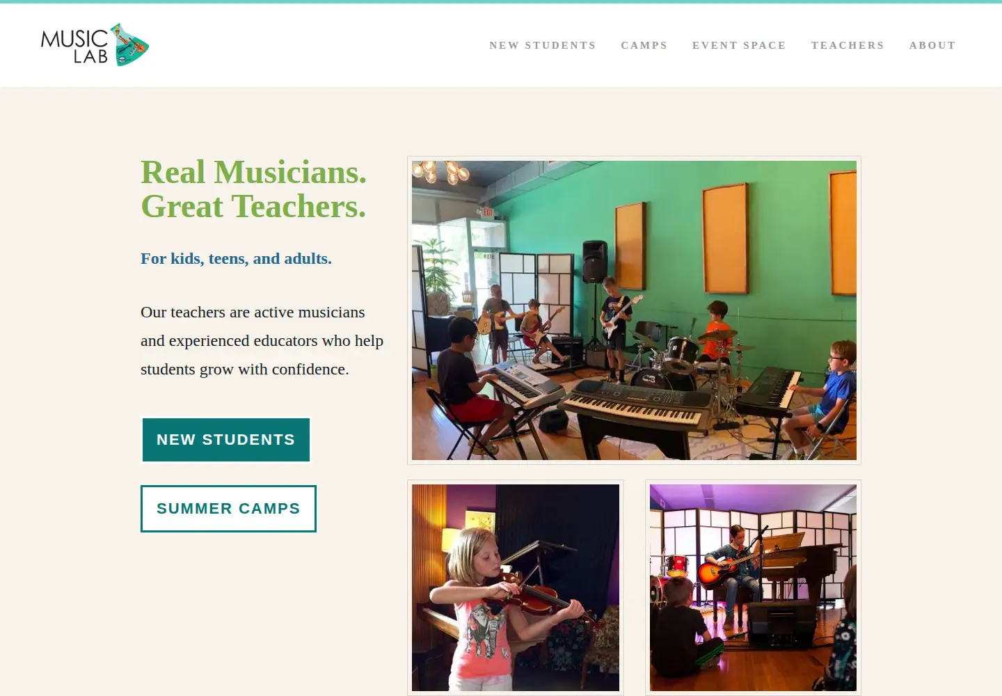 Screenshot of musiclabminneapolis.com