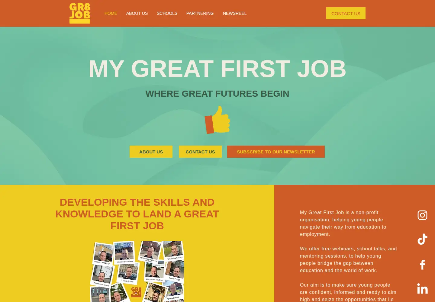 Screenshot of mygreatfirstjob.com