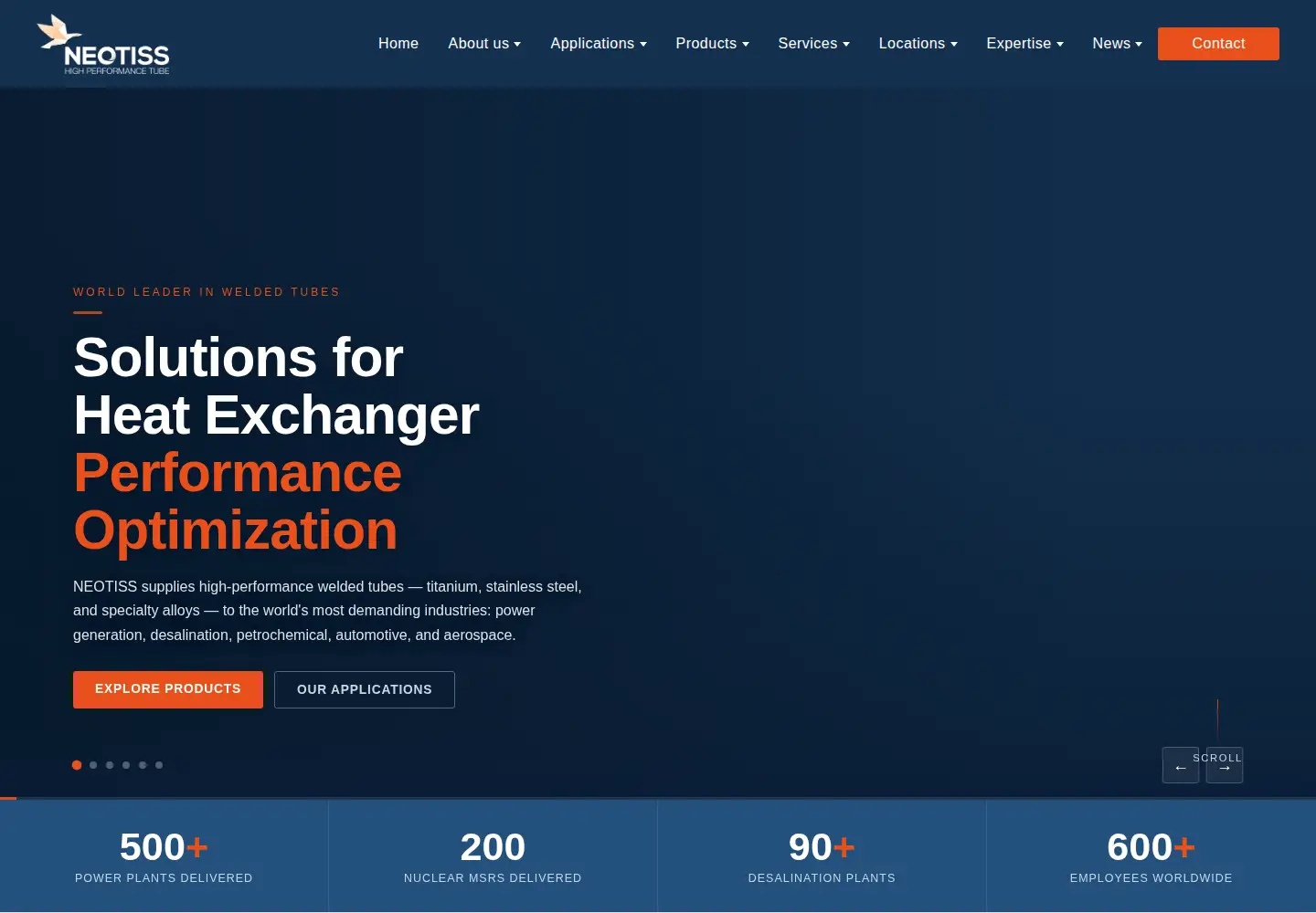 Screenshot of neotiss.com