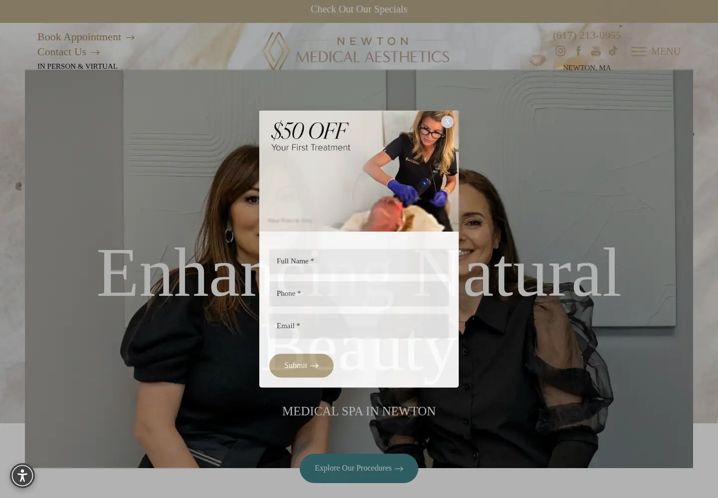 Screenshot of newtonmedspa.com