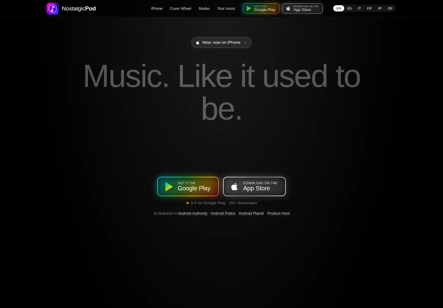 Screenshot of nostalgicpod.com
