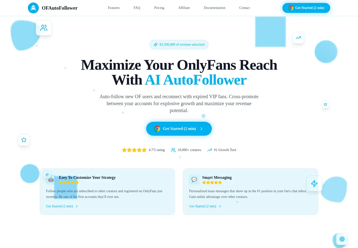 Screenshot of ofautofollower.com