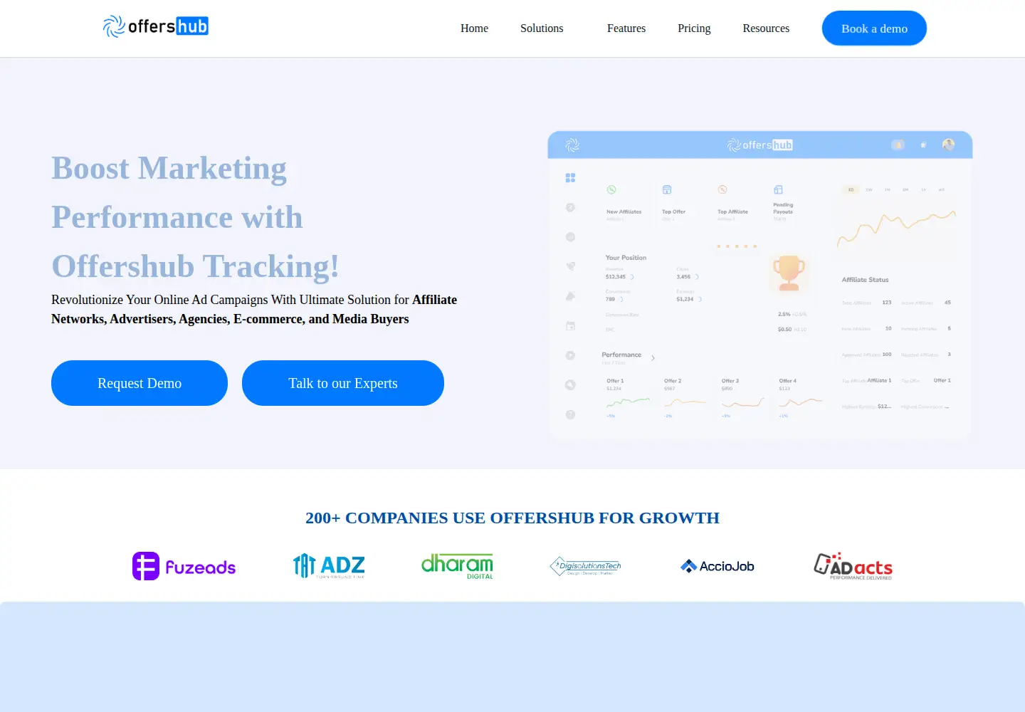Captured homepage of offershub.com in the current scan