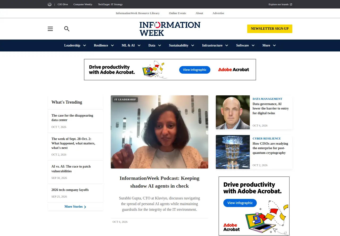 Captured homepage of performancecomputing.com in the current scan