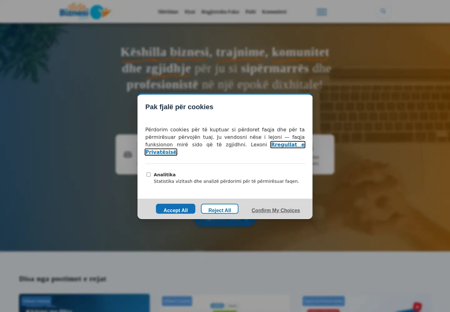 Screenshot of sfidabiznesi.com
