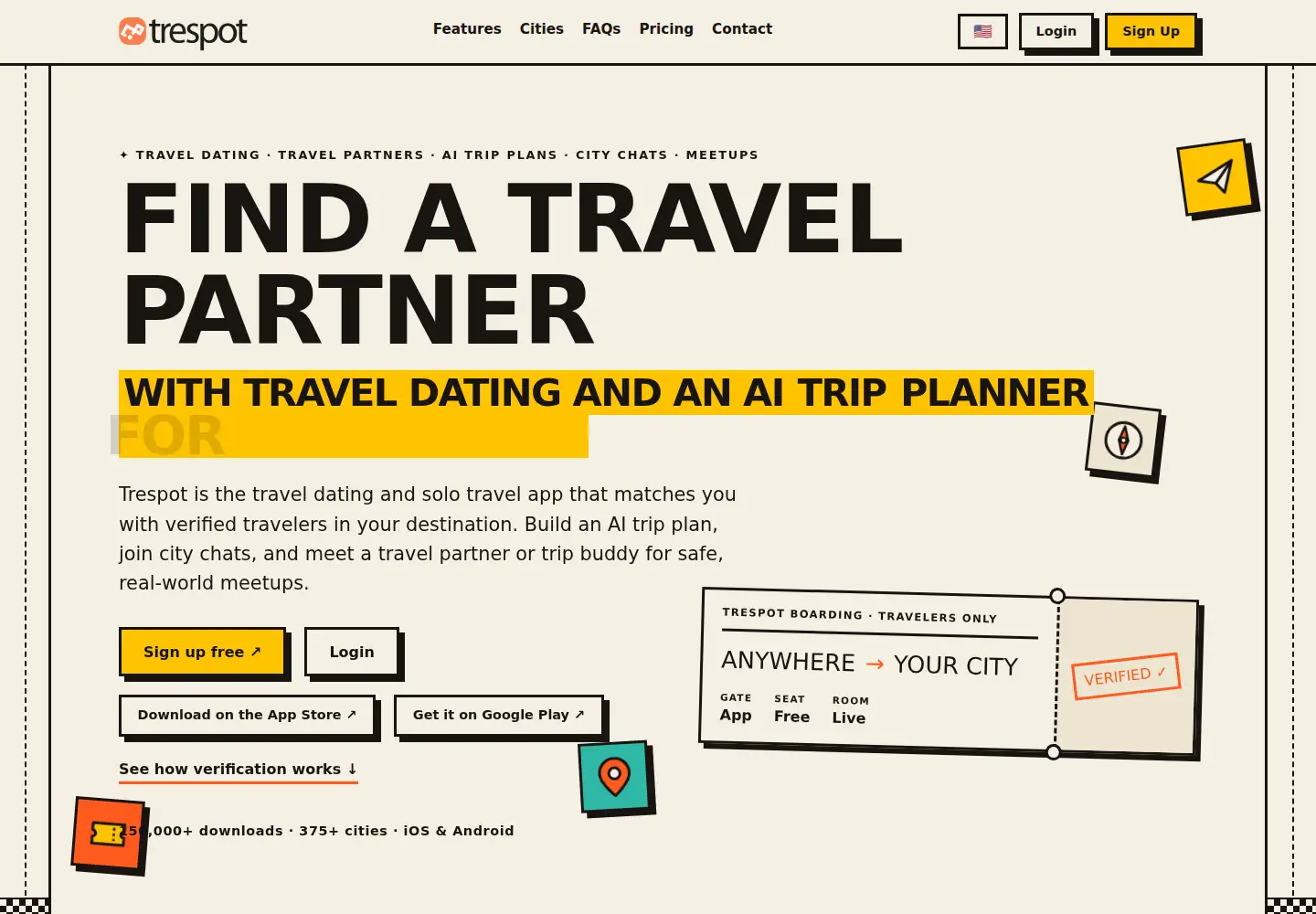 Screenshot of trespot.com