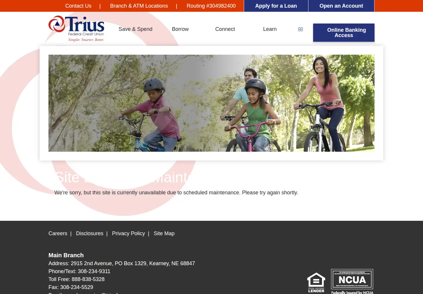 Screenshot of triusfcu.com