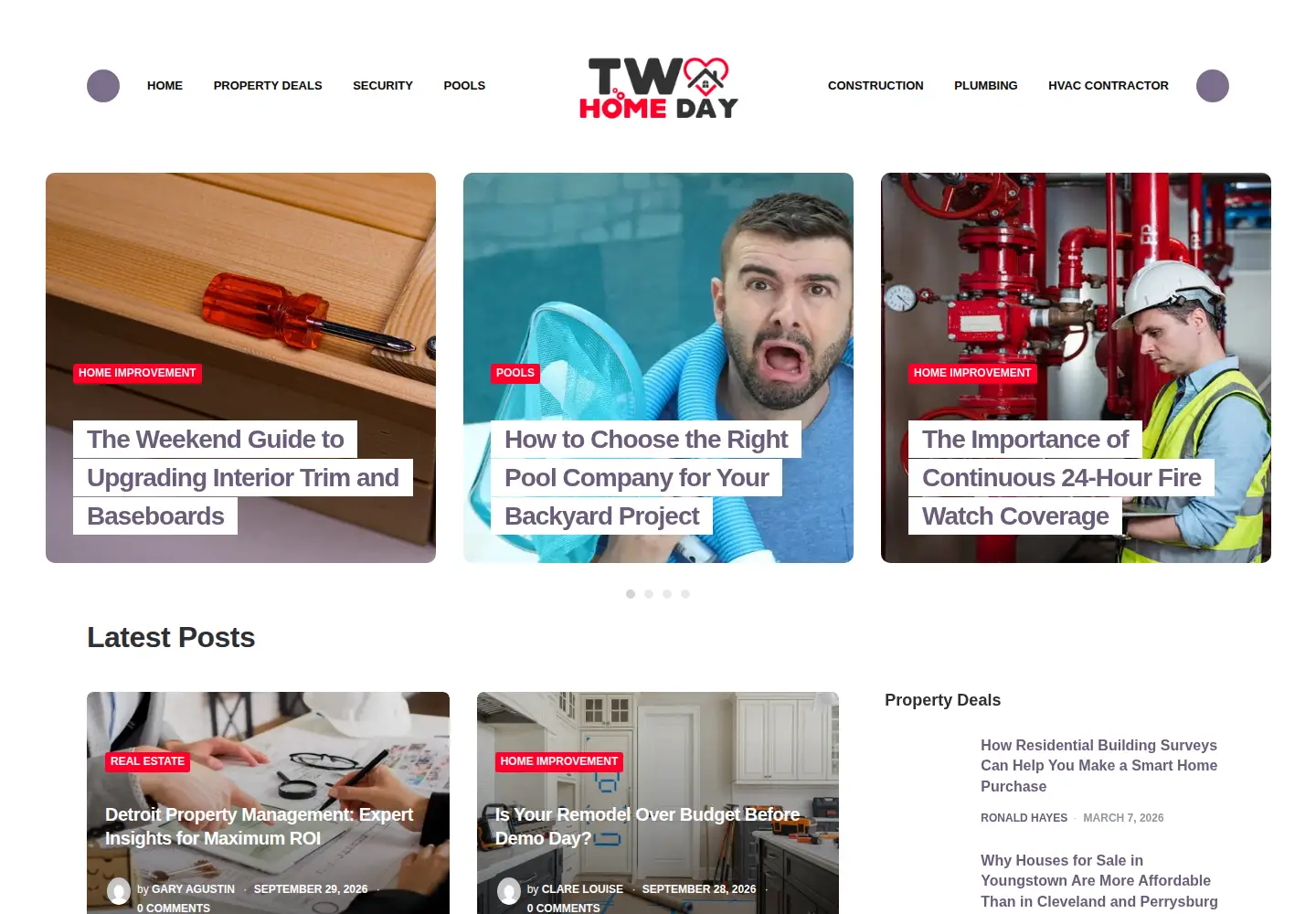 Screenshot of twhomeday.com