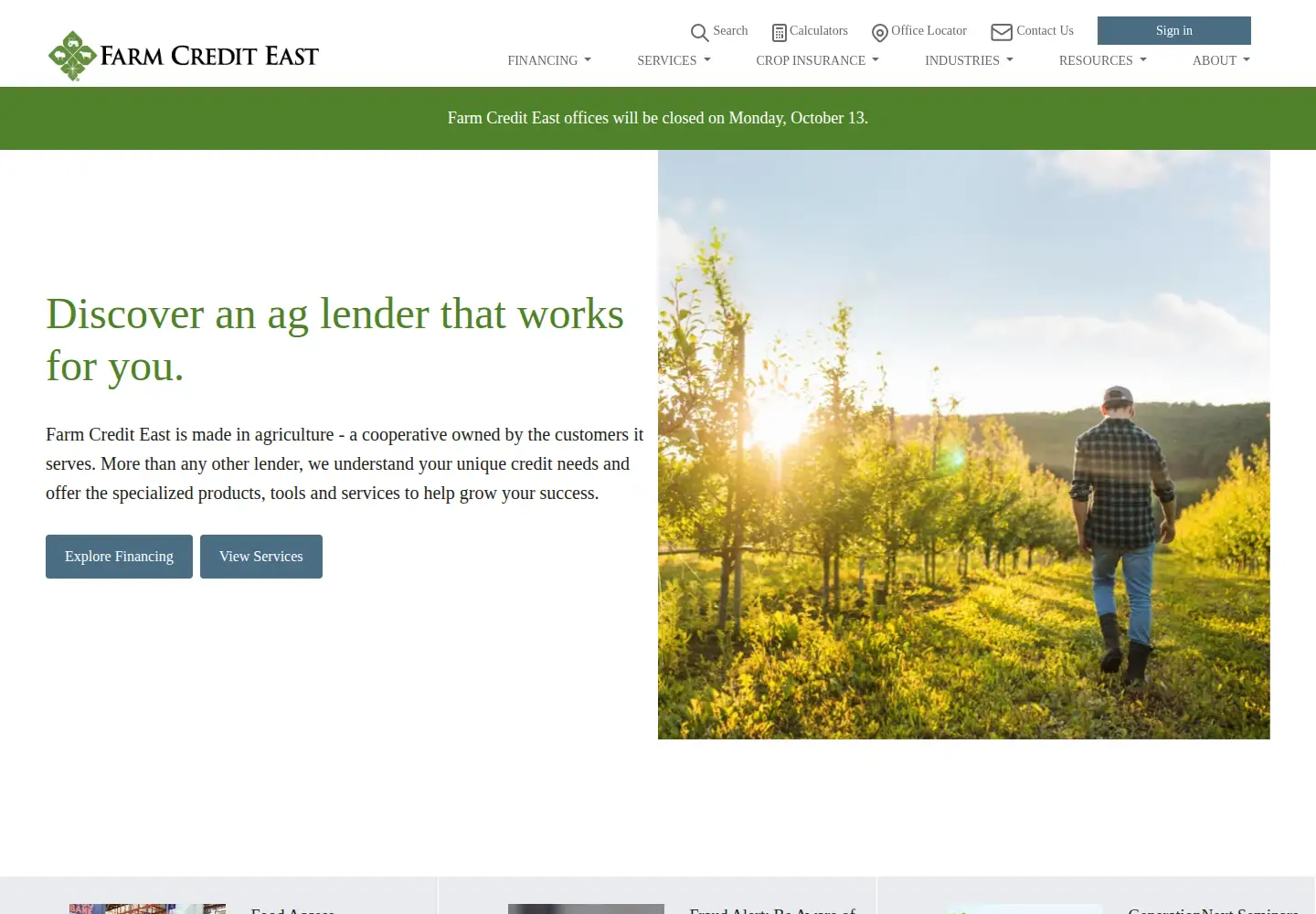 Screenshot of yankeefarmcredit.com